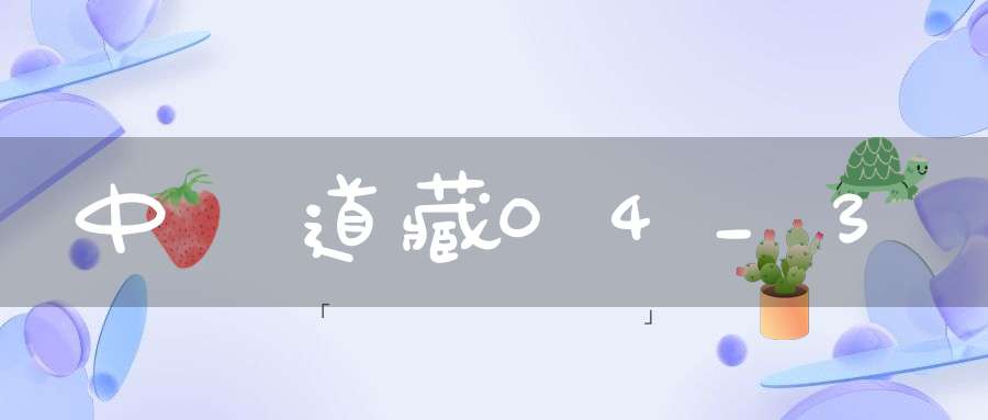 中華道藏04_3
