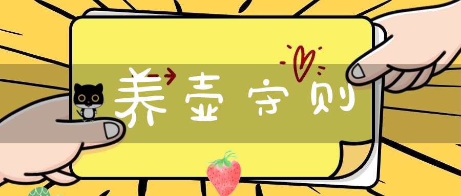 养壶守则