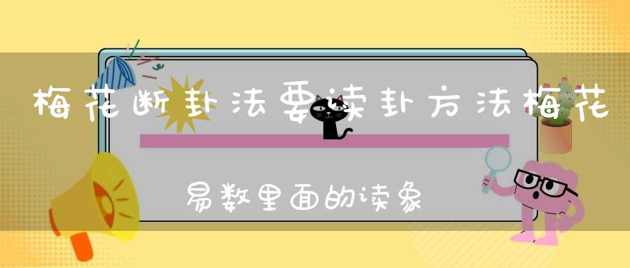 梅花断卦法要，读卦方法 梅花易数里面的读象体系占很大信息空间