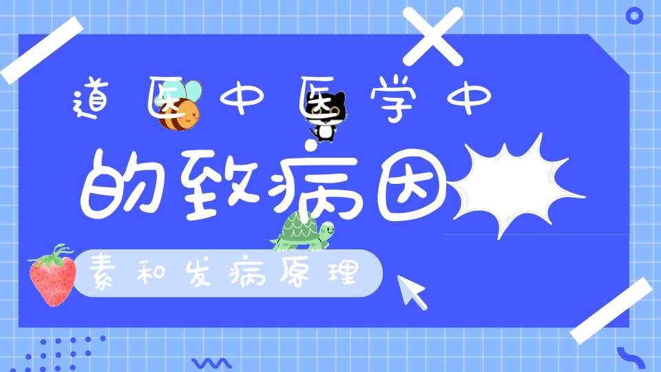 道医中医学中的致病因素和发病原理
